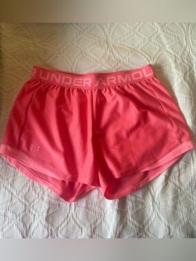 Under Armour Coral Pink Women's Athletic Shorts